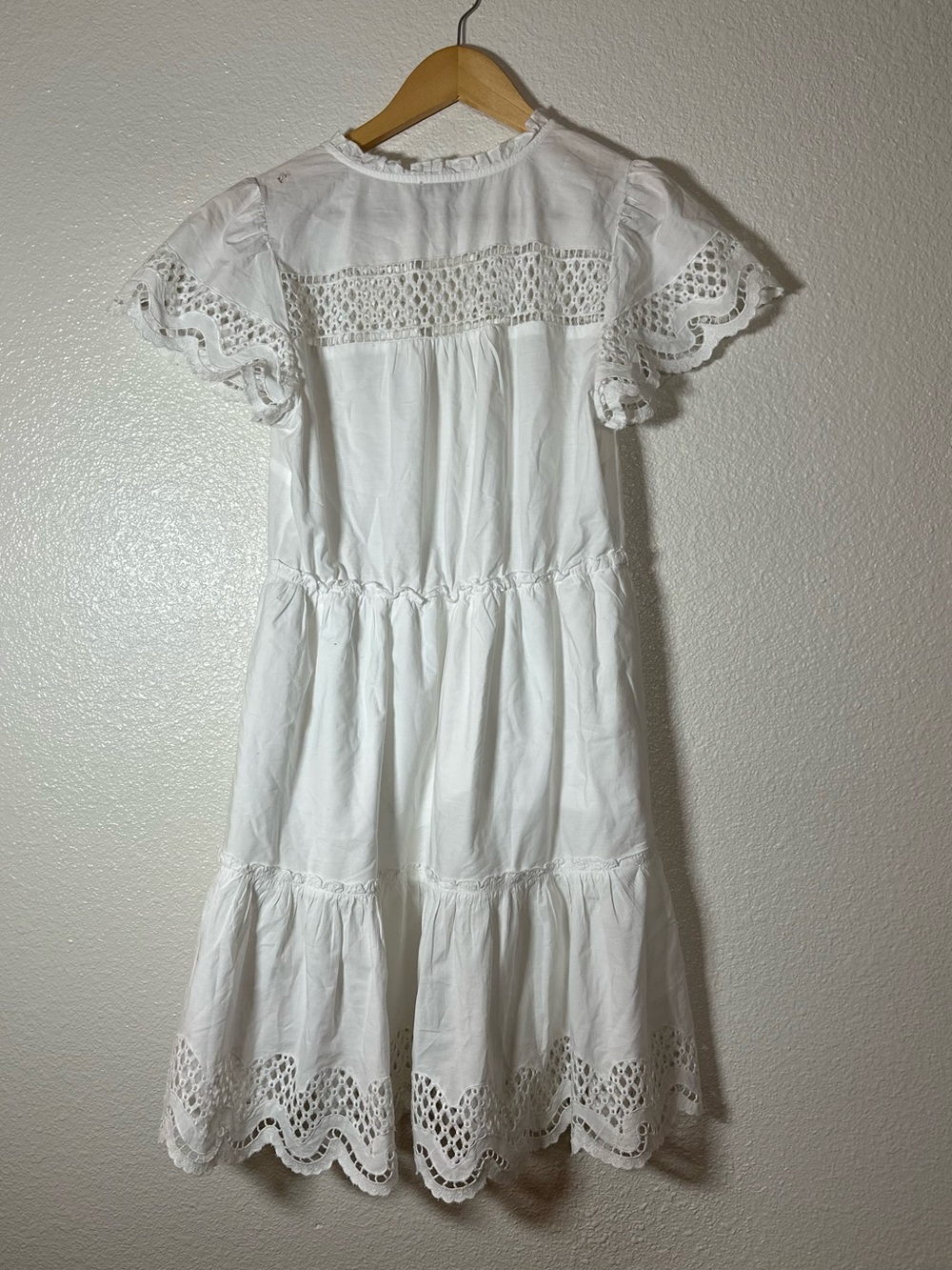 Rails White Eyelet Tiered Mini Dress Women’s Small - Picture 5 of 9